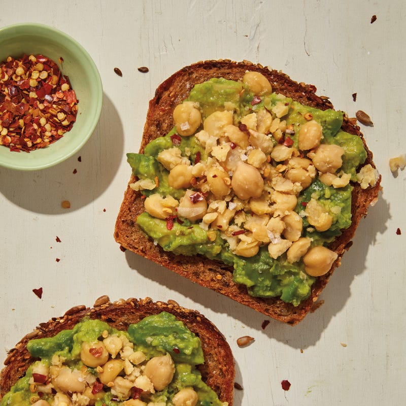 Chickpea-avocado toast