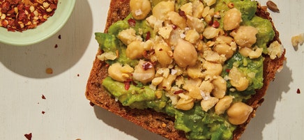 Chickpea-avocado toast