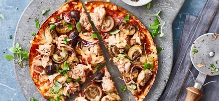 Snabb tonfiskspizza