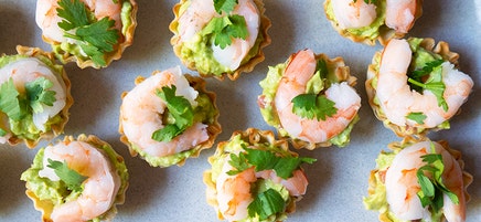 Shrimp & guacamole phyllo bites
