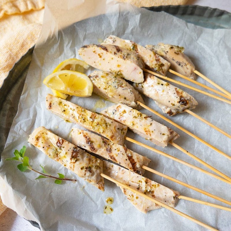 Photo de Brochettes faciles de poulet souvlaki par WW