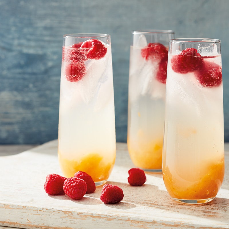 Himbeer-Pfirsich-Mocktail