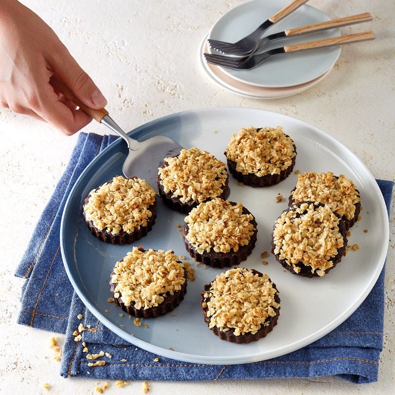 Fondants nach Brookies-Art mit Linsen und Hafer