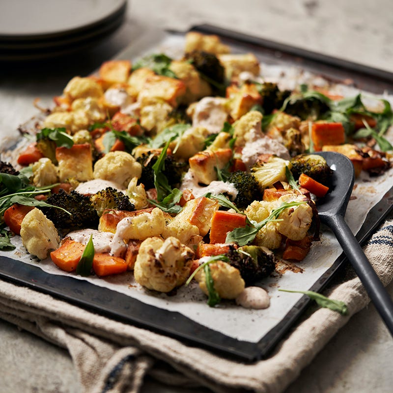 ViktVäktarna - Rostade grönsaker och grillost med mangosås