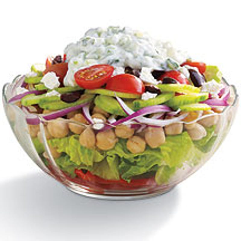 Photo of Layered Mediterranean Salad with Creamy Yogurt Cucumber Dressing by WW