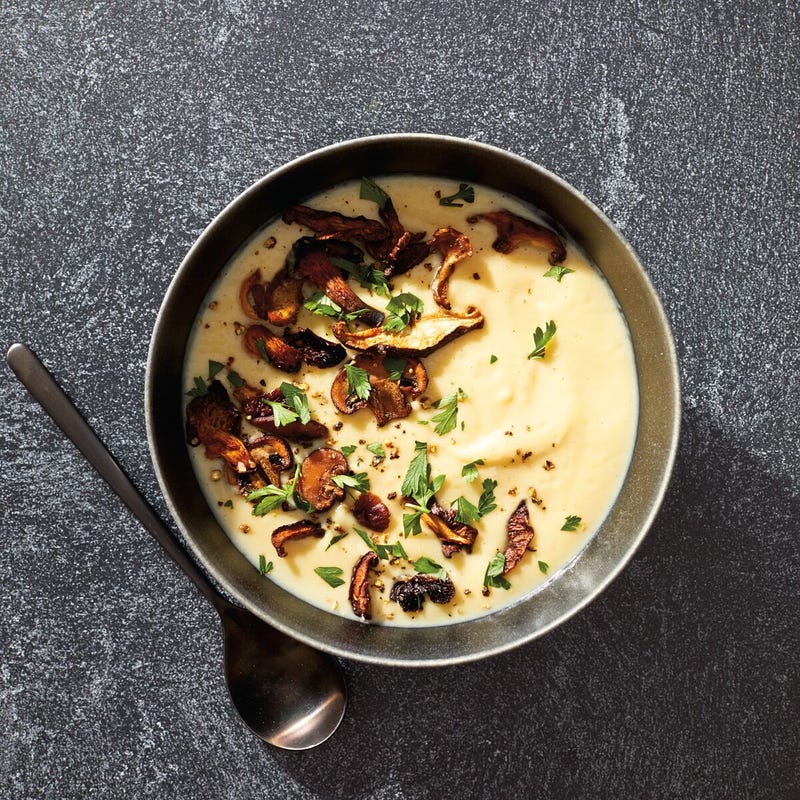 Photo of 'Creamy' cauliflower soup with crispy mushrooms by WW