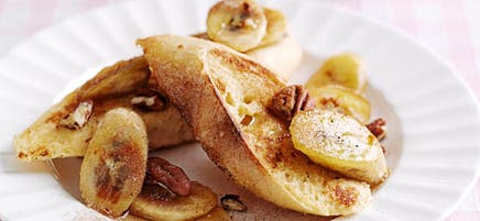 Pain perdu à la banane et au miel