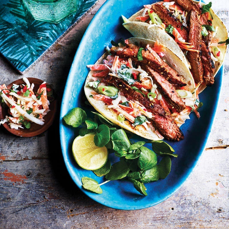 Asiatische Tacos mit Rindersteak