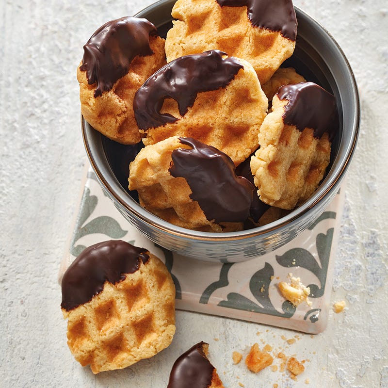 Waffelkekse mit Schokolade
