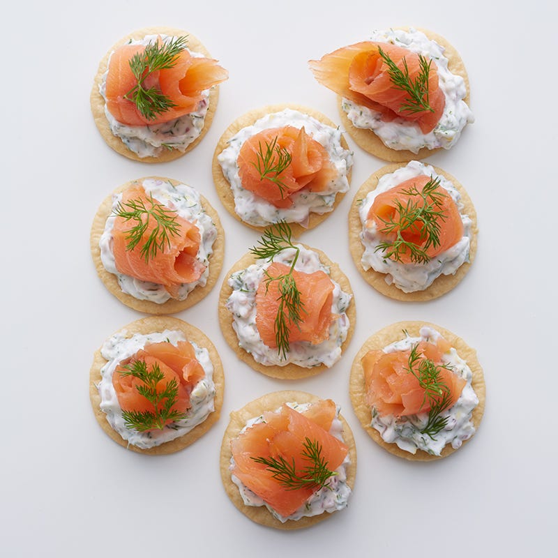 Photo of Smoked Salmon Canapés with Lemon-Herb Yogurt by WW