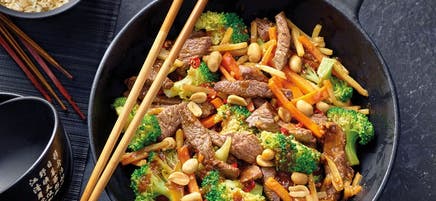 Teriyaki-Rindfleisch aus dem Wok