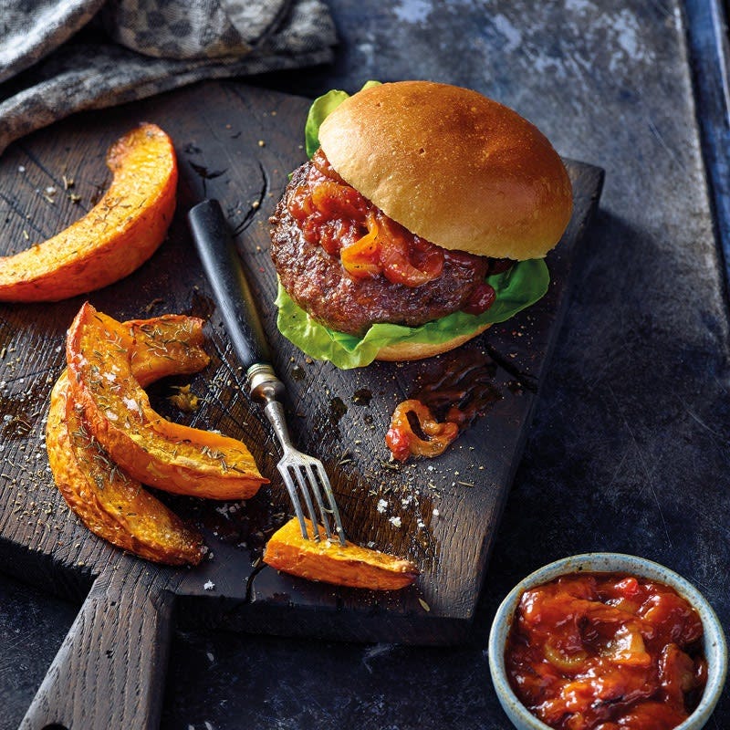 Westernburger mit Zwiebelsauce