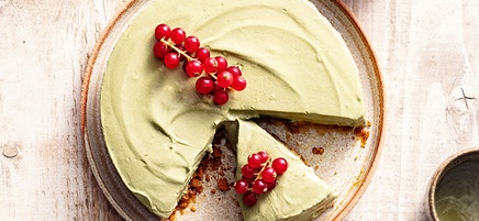 Matcha-Limonen-Käsekuchen