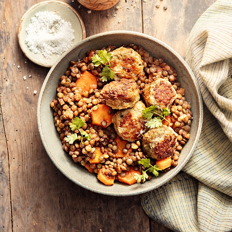 Boulettes de veau aux lentilles