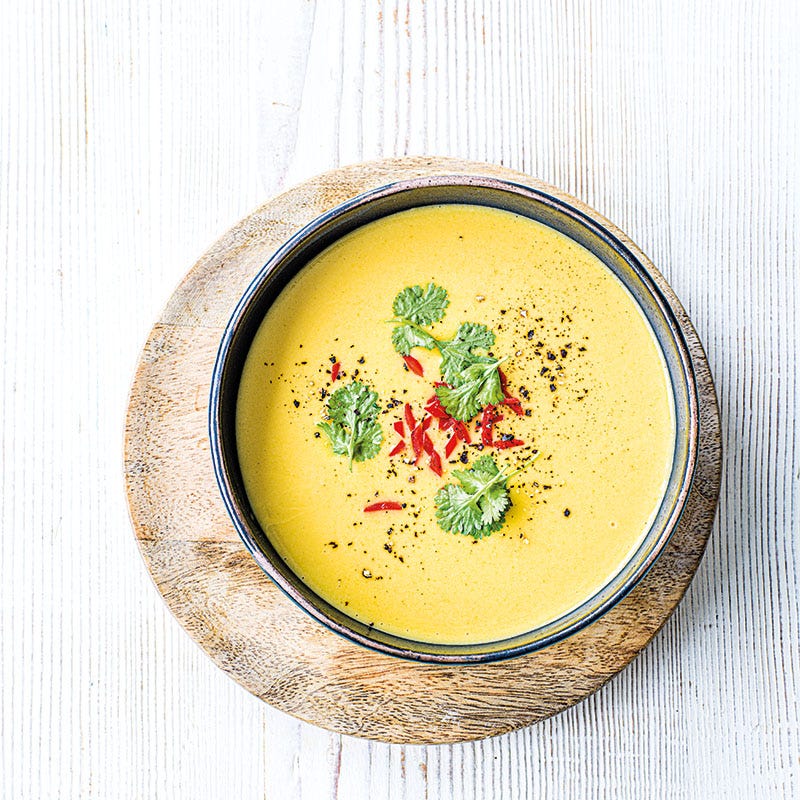 Weisse Bohnensuppe mit Safran