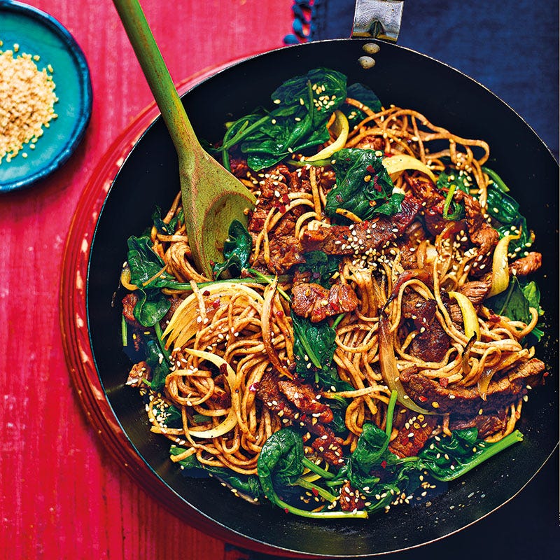 Gebratene Bulgogi-Nudeln