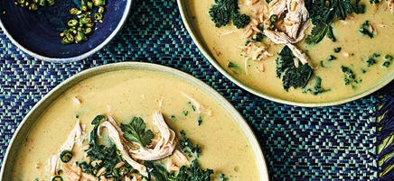 Cremige Curry-Poulet-Suppe / Cremige Curry-Hähnchen-Suppe