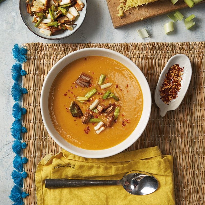 Süßkartoffel-Lauch-Suppe