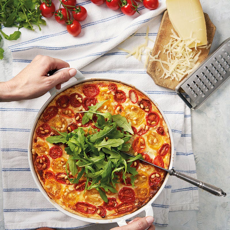 Zwiebel-Tomaten-Kuchen mit Gruyère