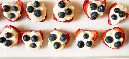 Red, White & Blue Stuffed Strawberries