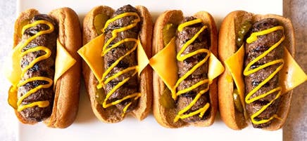 Hot-dogs style hamburger au fromage