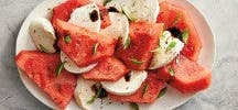 Watermelon caprese salad