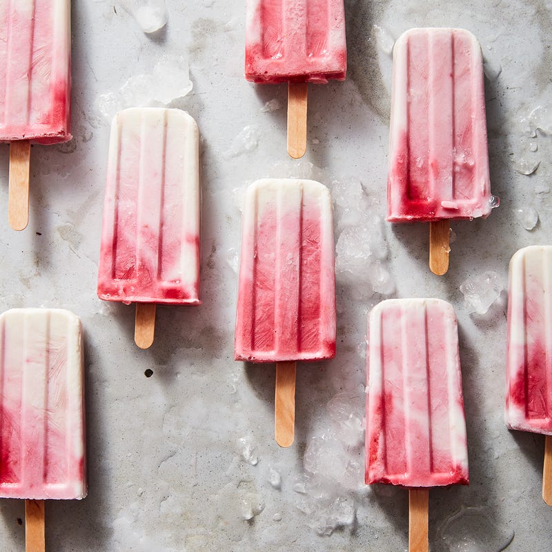 Photo of Raspberry-yogurt ice lollies by WW