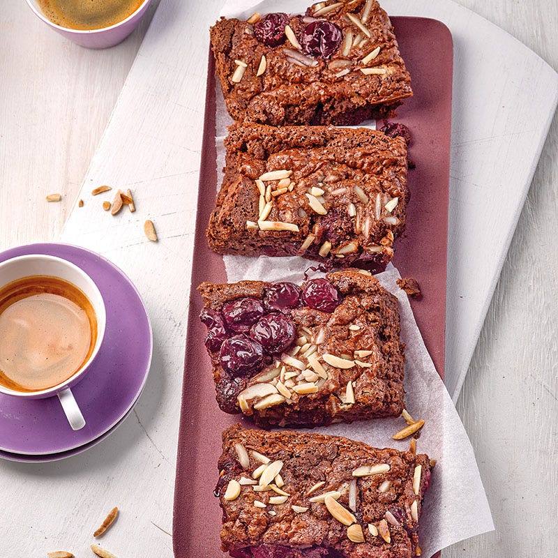 Saftiger Schoko-Kirsch-Brownie