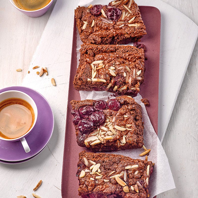 Saftiger Schoko-Kirsch-Brownie