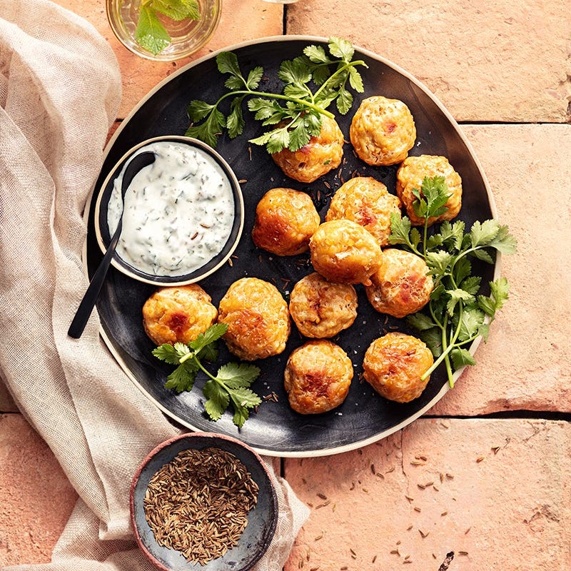 Photo de Falafel de lentilles corail et raita prise par WW