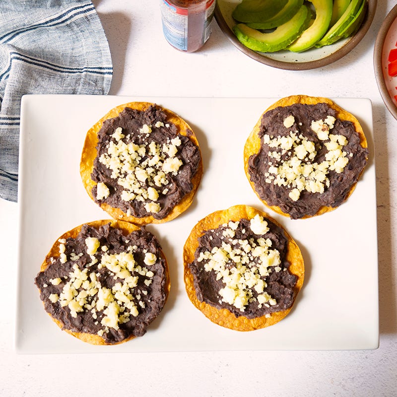 Photo of Honduran Bean & Cheese Tostadas (Catrachas) by WW