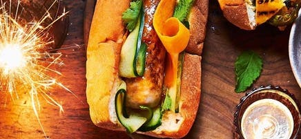 Vietnamese bánh mì hot dogs