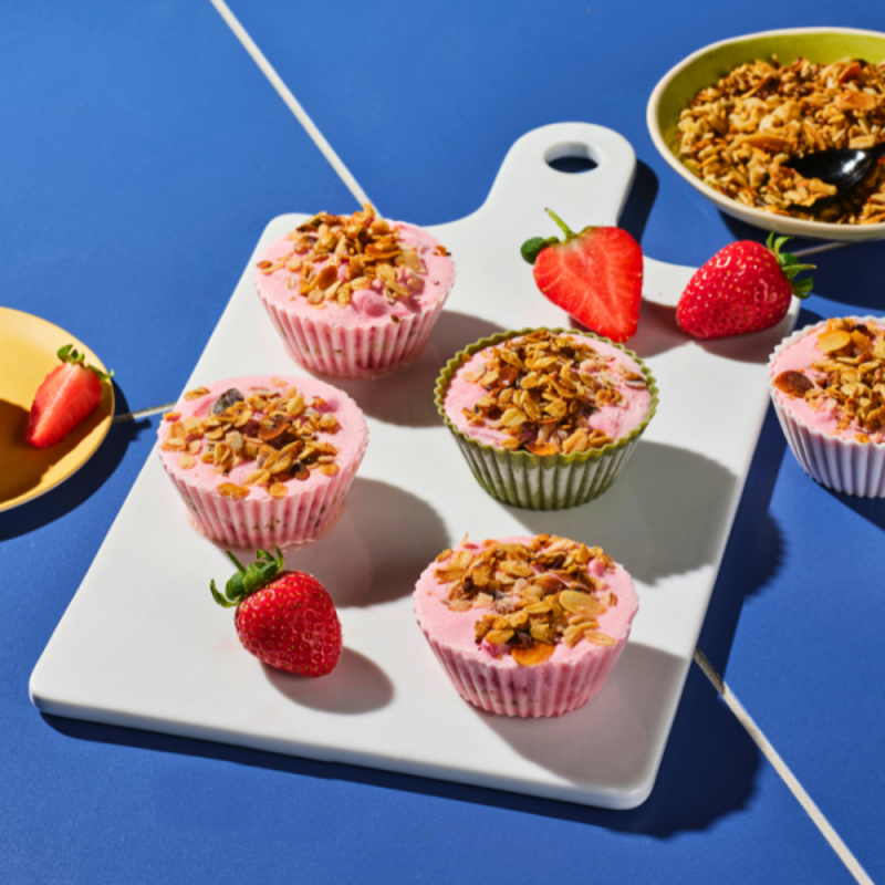 Photo of Strawberry-granola frozen yogurt cups by WW