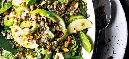 Salade de lentilles aux noisettes