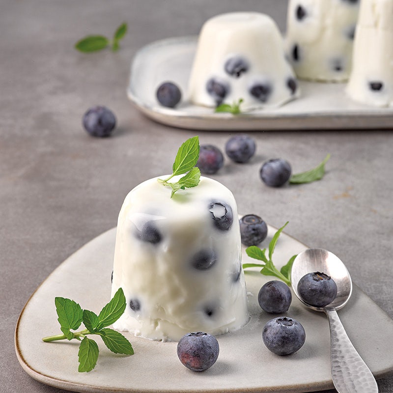 Joghurtdesserts mit Heidelbeeren