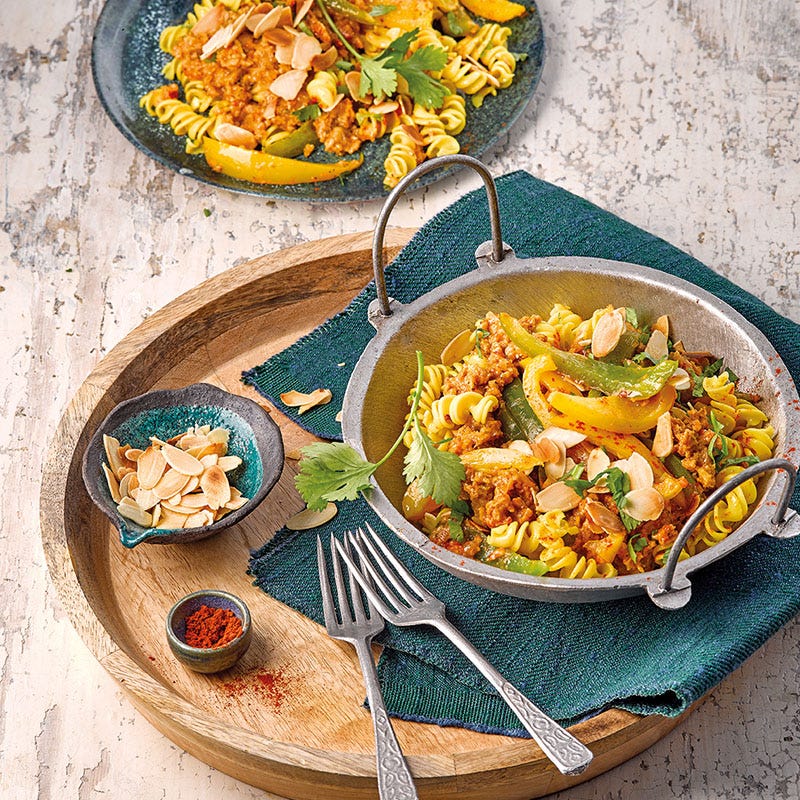 Orientalische Pasta mit Paprika