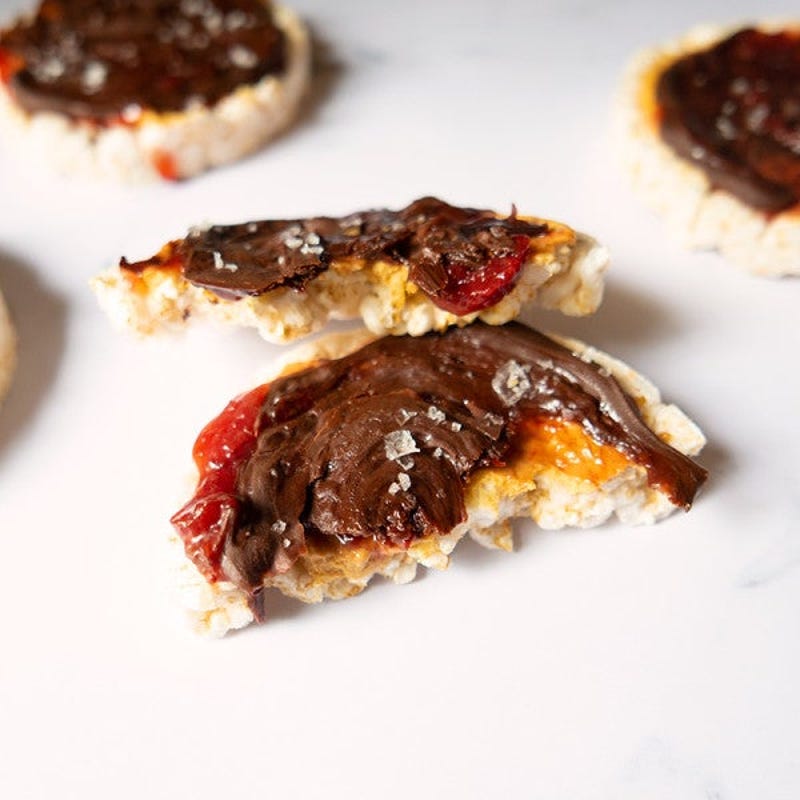 Photo of Frozen peanut butter and jelly rice cakes by WW