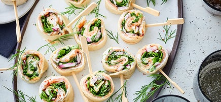 Spinat-Lachs-Wrapröllchen