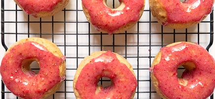 Strawberry-Glazed Doughnuts