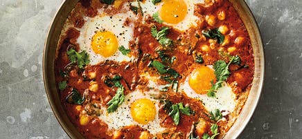 Tikka masala-shakshuka med kikärter
