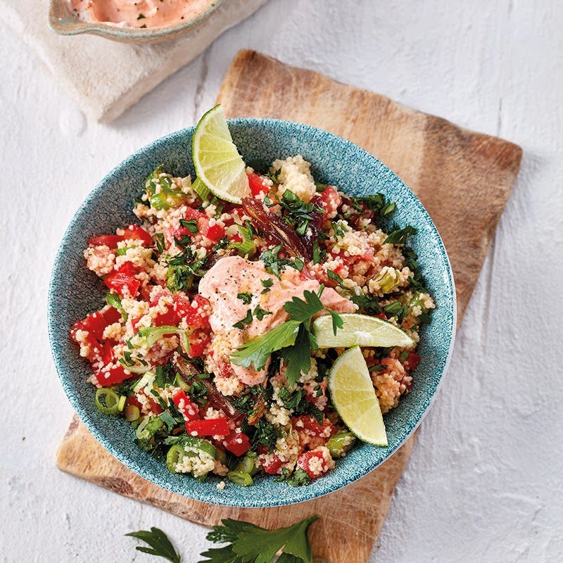 Couscous-Petersilien-Salat mit Harissadressing