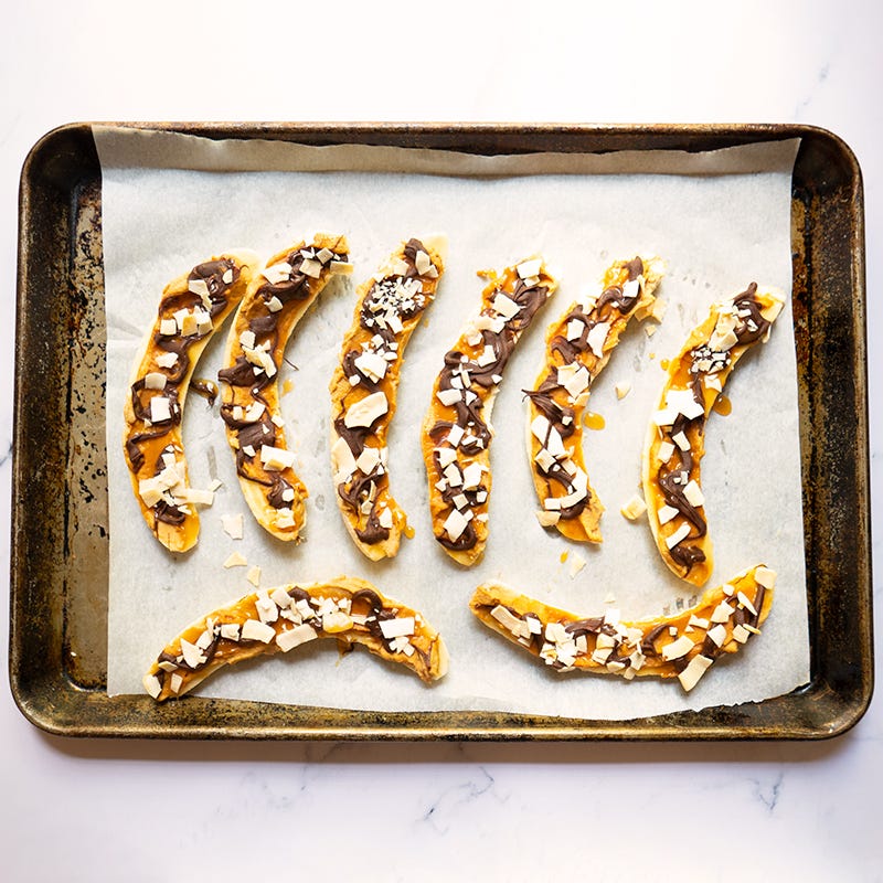 Photo of Frozen Peanut Butter, Caramel & Chocolate Banana Bars by WW