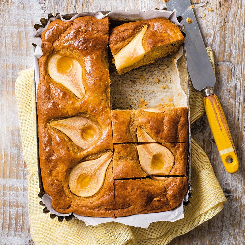 Birnenkuchen mit Ahornsirup