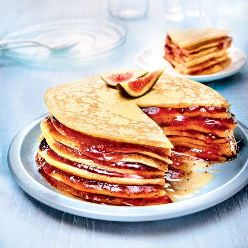 Gâteau de crêpes à la figue