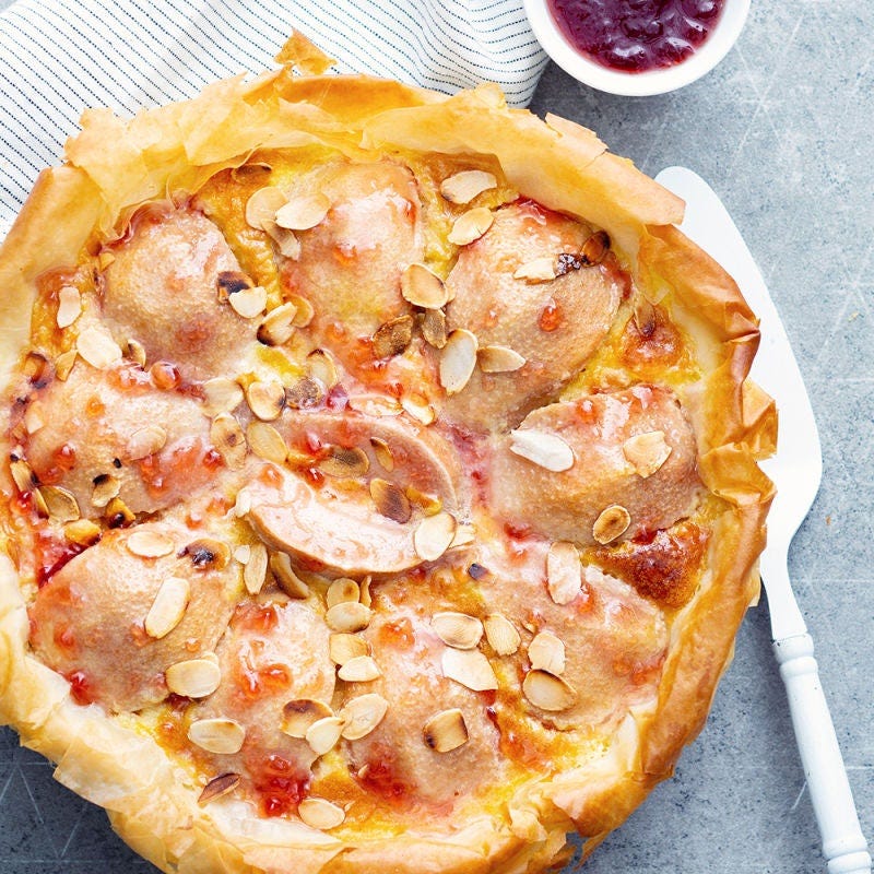Tarte Bourdaloue en pâte filo