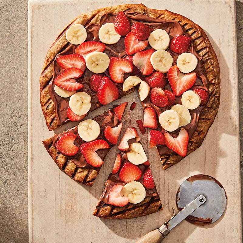 ViktVäktarna - Grillad pizza med nötkräm och jordgubbar