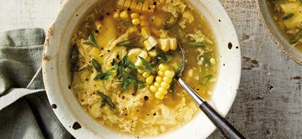 Chinese-Inspired Egg Drop Soup with Corn
