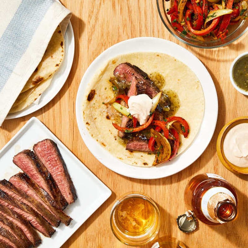 Photo of Smoky Steak Fajitas with Salsa Verde by WW