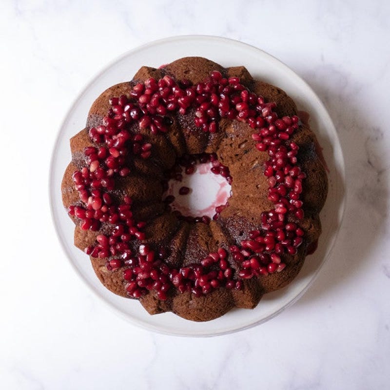 Photo of Apple Spice Bundt Cake with Pomegranate Glaze by WW