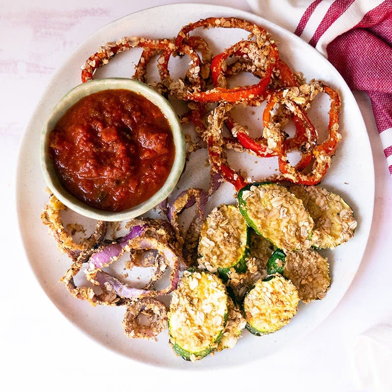 Photo of Air-fryer oat-crusted veggies by WW